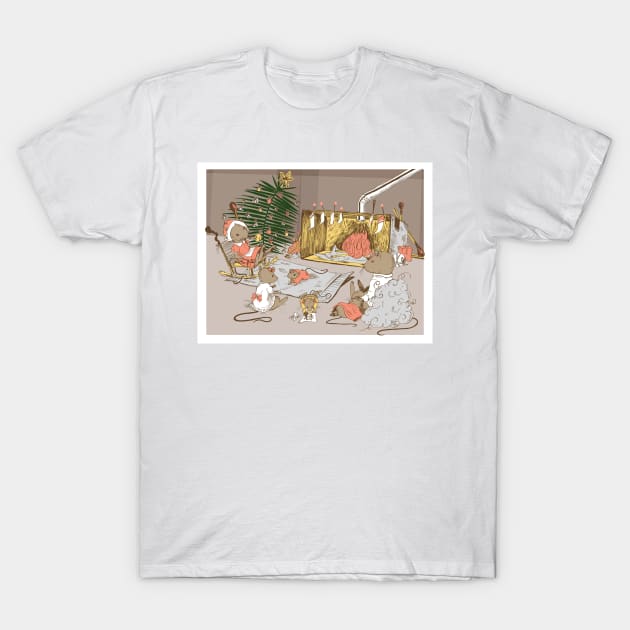 A Very Mousy Christmas Card T-Shirt by SimplyKitt